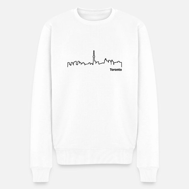 Toronto - Männer Premium Bio Pullover - Weiß