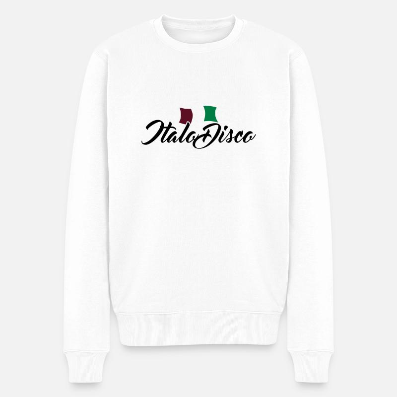 Italo Disco - Pull Premium bio Homme - blanc