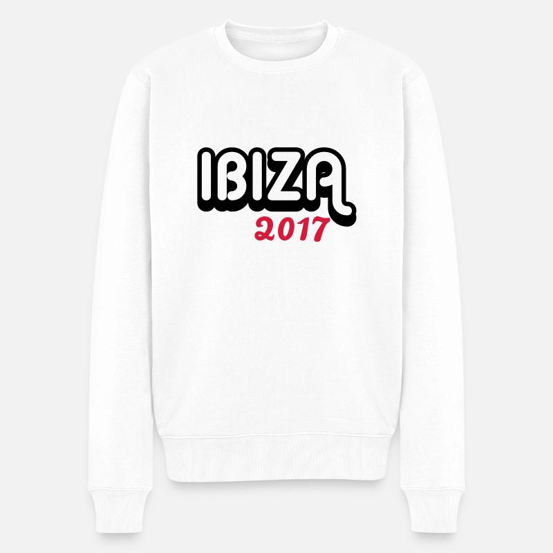 Ibiza 2017 - Männer Premium Bio Pullover - Weiß