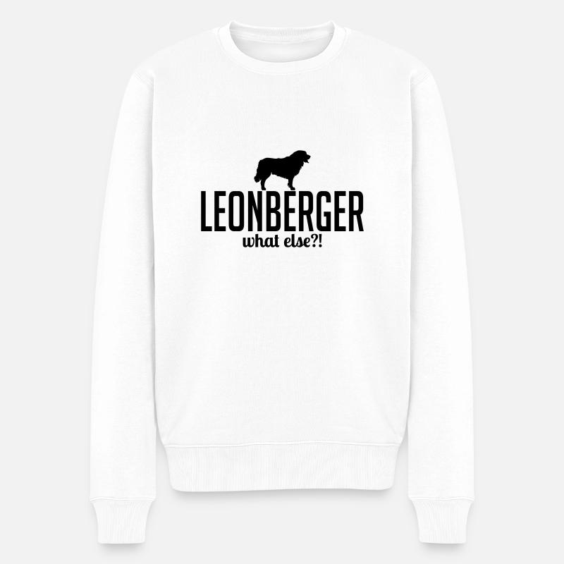 LEONBERGER what else - Männer Premium Bio Pullover - Weiß