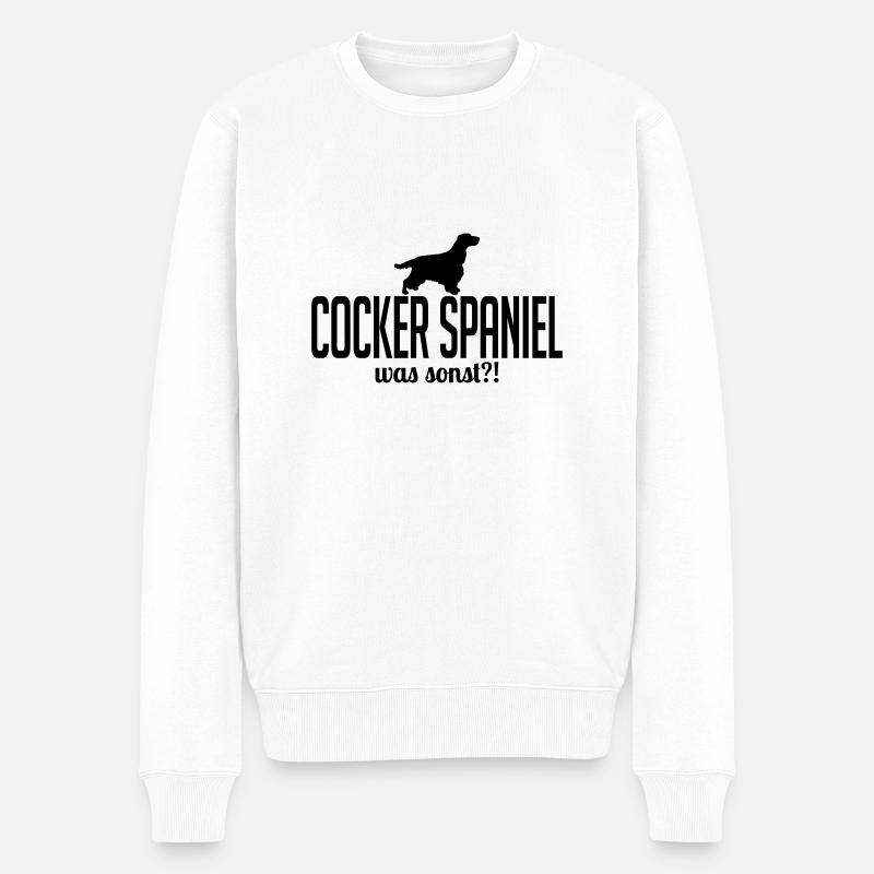 COCKER SPANIEL was sonst - Männer Premium Bio Pullover - Weiß