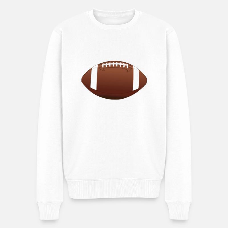 American Football - Männer Premium Bio Pullover - Weiß