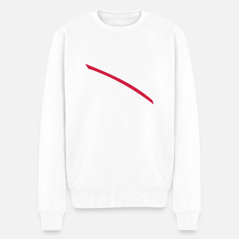 ligne rouge - Pull Premium bio Homme - blanc