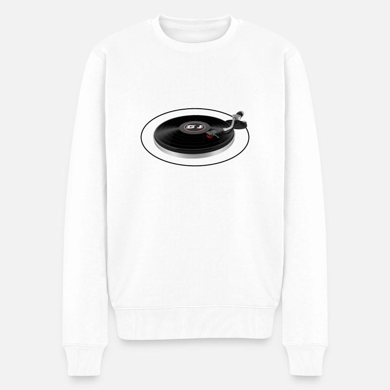 Platine DJ SCOTT - Pull Premium bio Homme - blanc