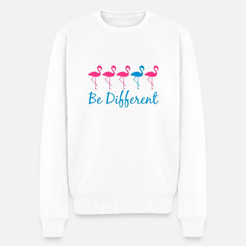 text unterschied be different viele team muster re - Männer Premium Bio Pullover - Weiß