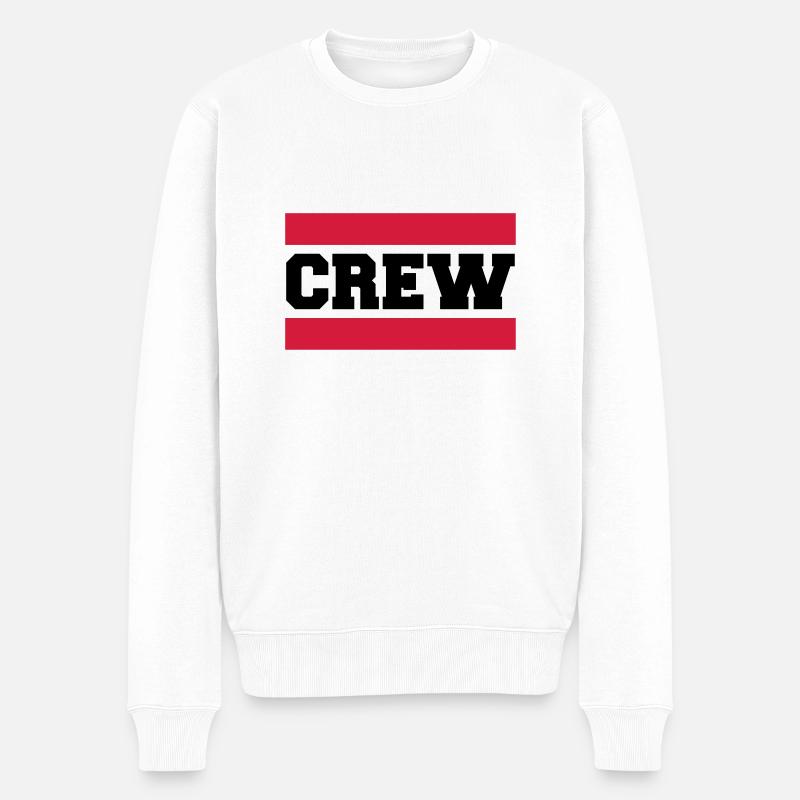 Crew - Pull Premium bio Homme - blanc