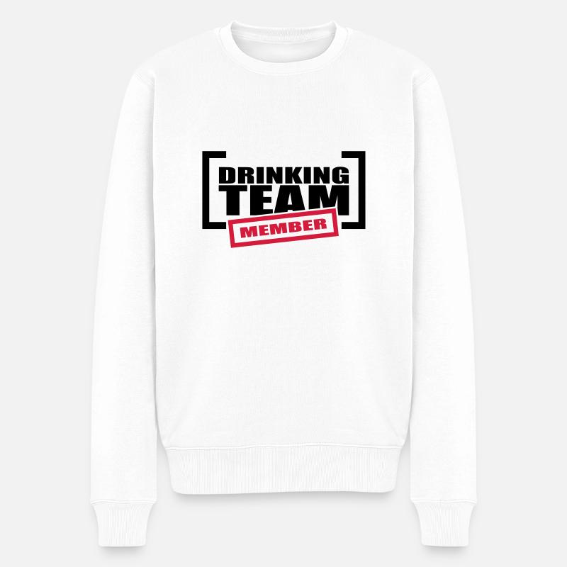 Drinking Team Member - Pull Premium bio Homme - blanc