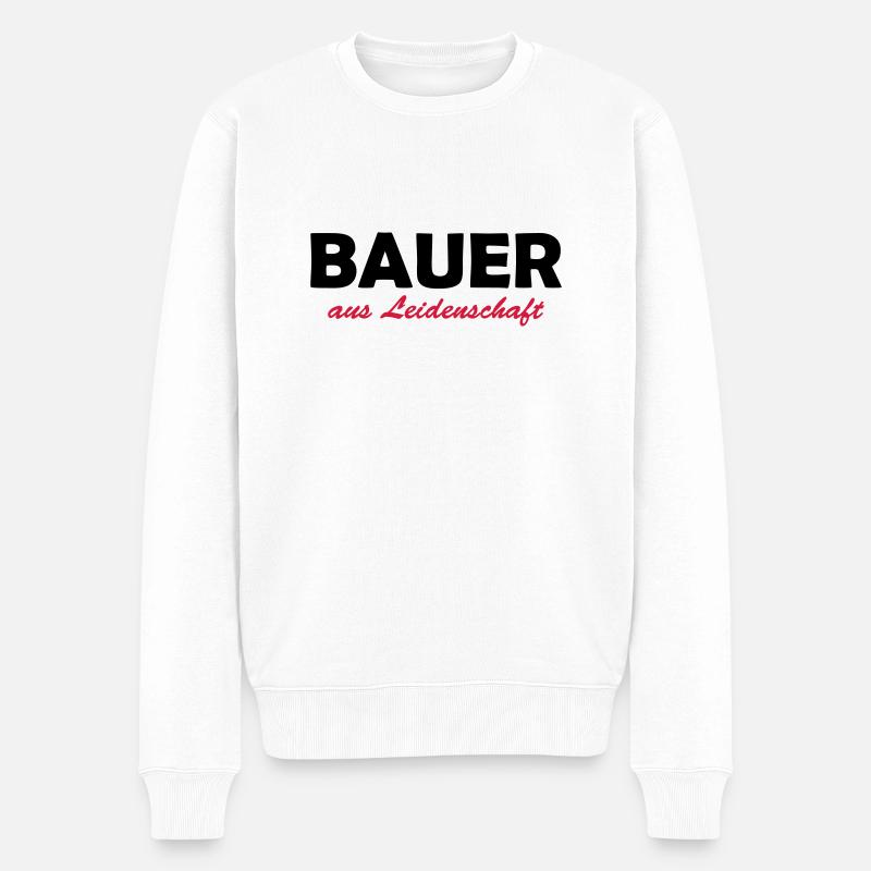 bauer aus leidenschaft - Männer Premium Bio Pullover - Weiß