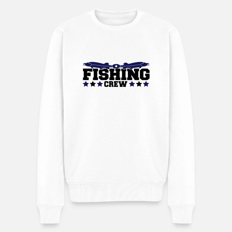 fishing_crew2 - Männer Premium Bio Pullover - Weiß