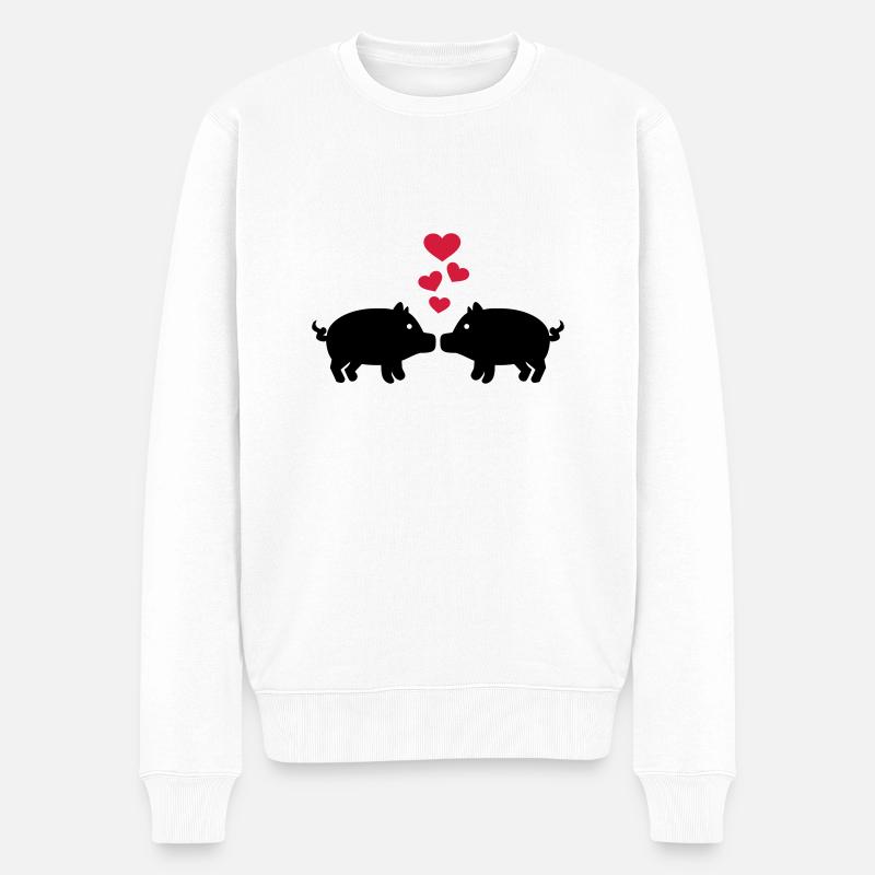Cochon - Pull Premium bio Homme - blanc