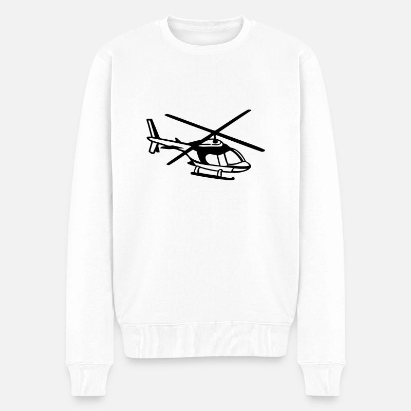 Hélicoptère - Pull Premium bio Homme - blanc