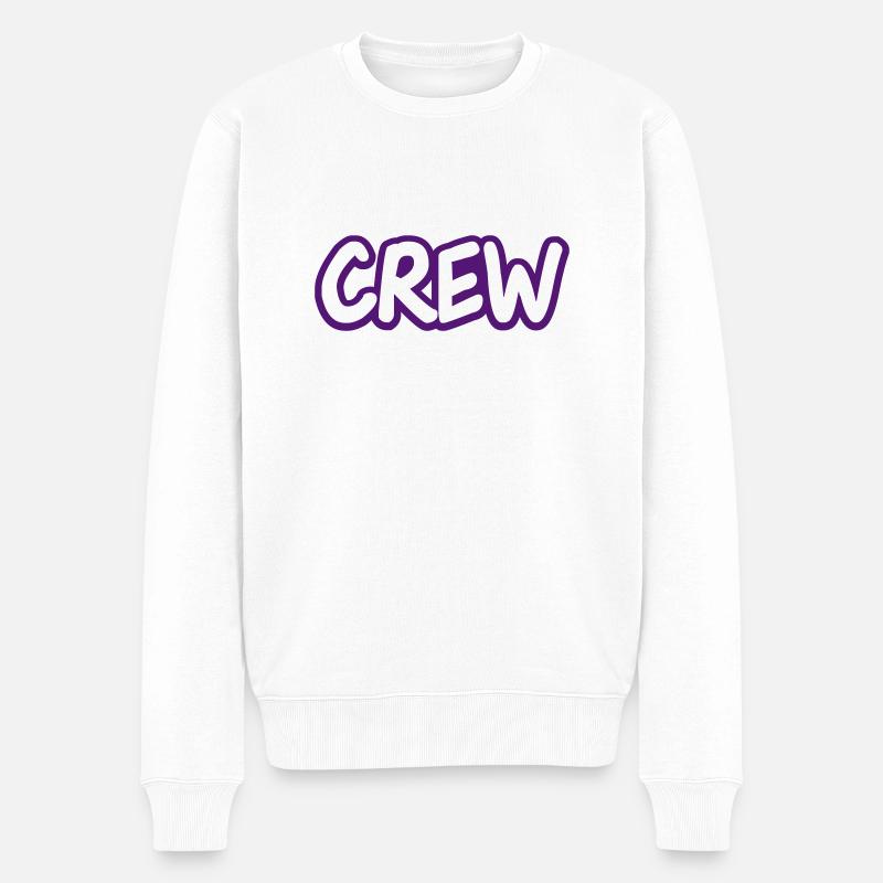 crew_01 - Pull Premium bio Homme - blanc