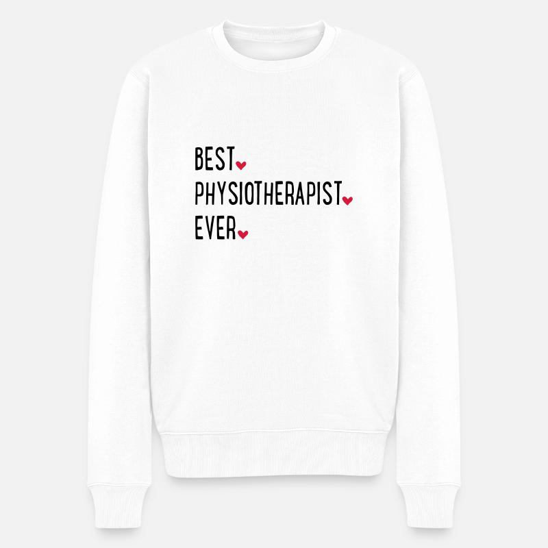 Physiotherapeut - Männer Premium Bio Pullover - Weiß
