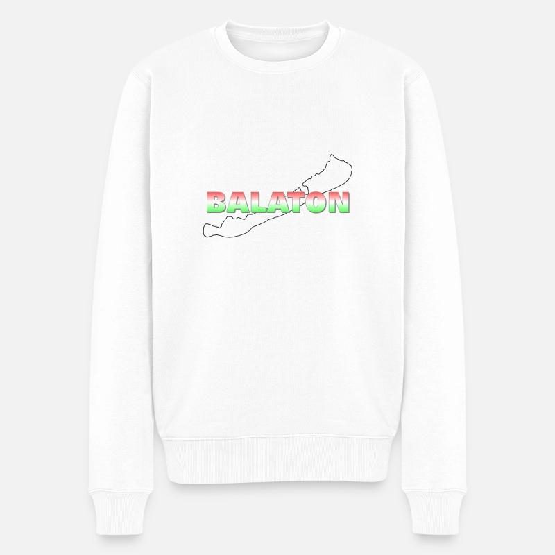 Balaton - Männer Premium Bio Pullover - Weiß