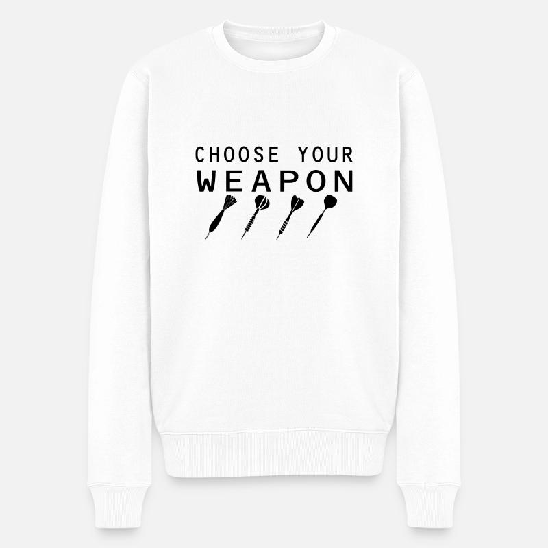 Darts Dart - Männer Premium Bio Pullover - Weiß