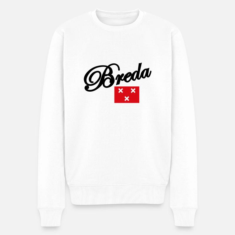breda drapeau Nord Brabant - Pull Premium bio Homme - blanc