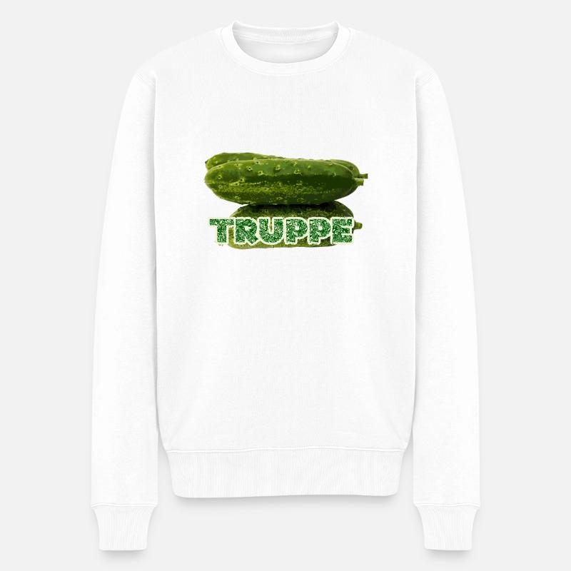Gurkentruppe - Männer Premium Bio Pullover - Weiß