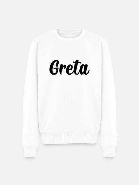 Greta - Männer Premium Bio Pullover - Weiß