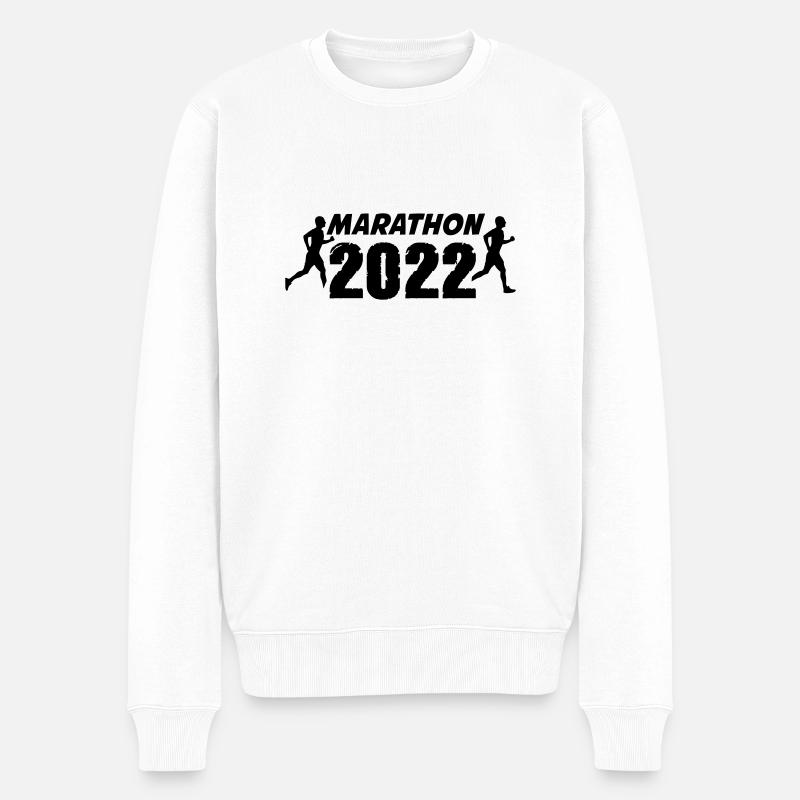 Marathon 2022 - Pull Premium bio Homme - blanc