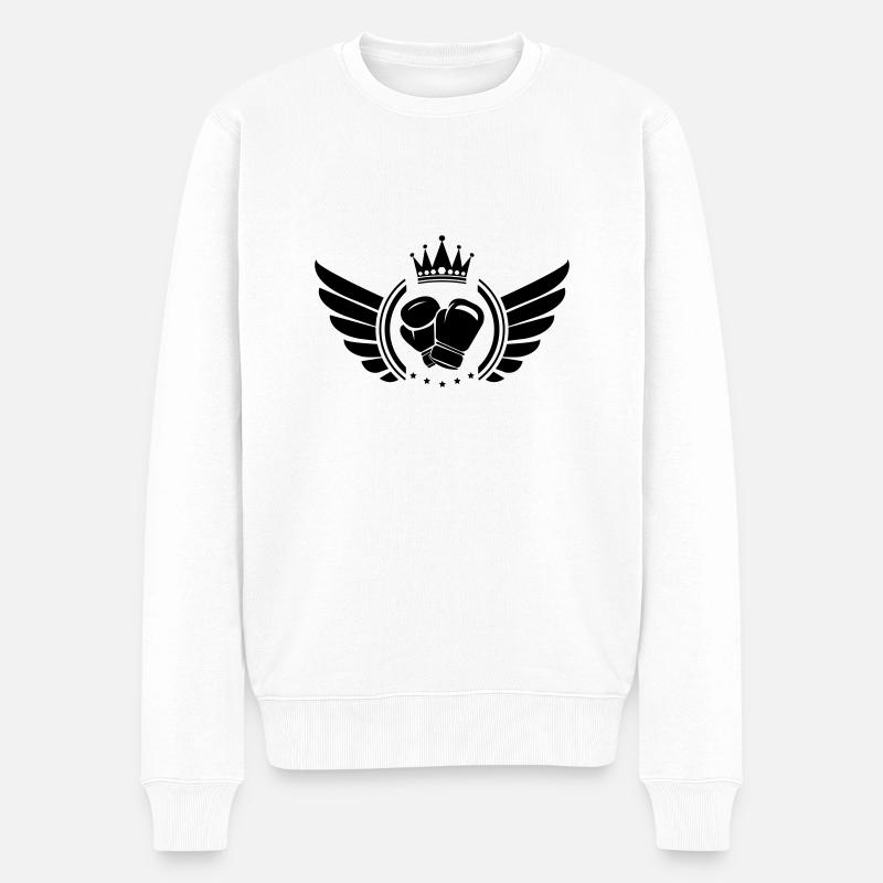 Icône de boxe - Pull Premium bio Homme - blanc