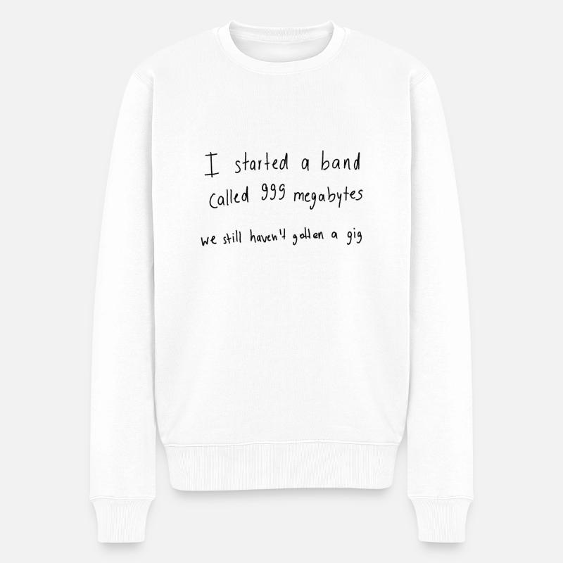 nerd shirt - Männer Premium Bio Pullover - Weiß