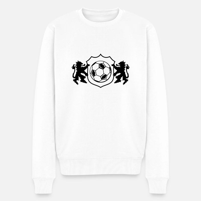 soccer wappen 1 - Männer Premium Bio Pullover - Weiß