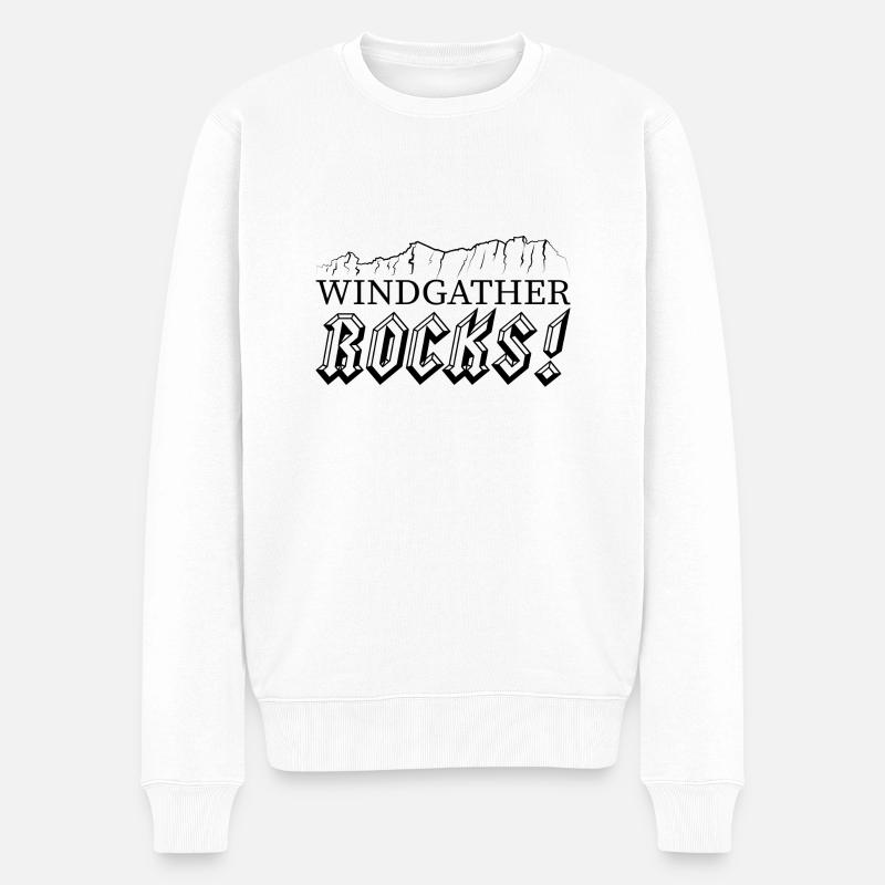 Roches de Windgather - Pull Premium bio Homme - blanc