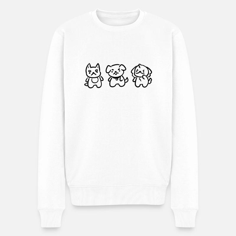 Chiens en colère - Pull Premium bio Homme - blanc