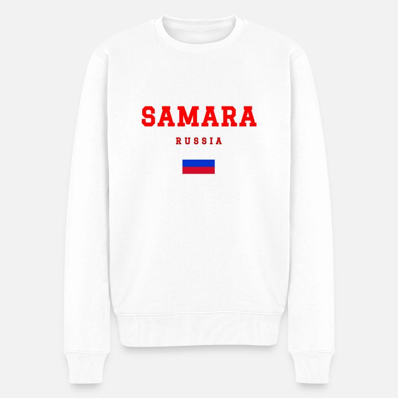 Samara, Russie - Pull Premium bio Homme - blanc