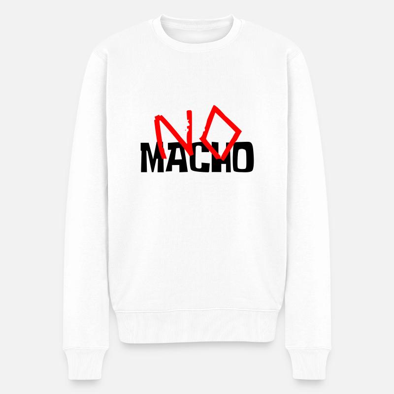 No Macho - Pull Premium bio Homme - blanc