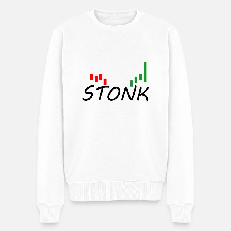 Stonk - Männer Premium Bio Pullover - Weiß
