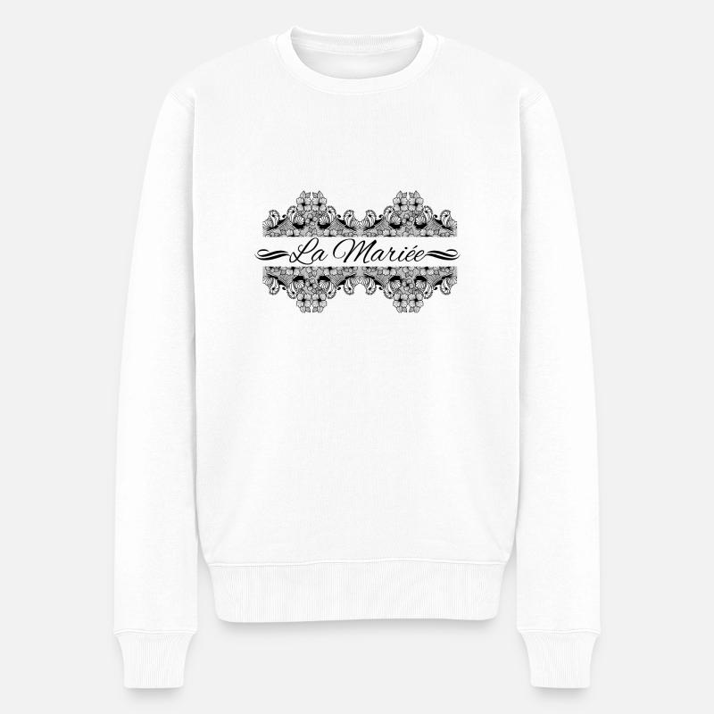 la Mariée dentelle - Pull Premium bio Homme - blanc