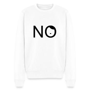 No - Nein zu Rassismus - Antifaschist - Männer Premium Bio Pullover - Weiß - Vorne - Thijin (182cm)