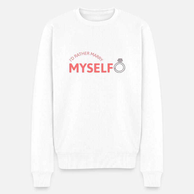 Marry Myself - Männer Premium Bio Pullover - Weiß
