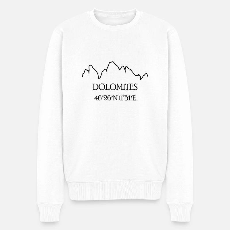 Dolomites, Italie - Pull Premium bio Homme - blanc