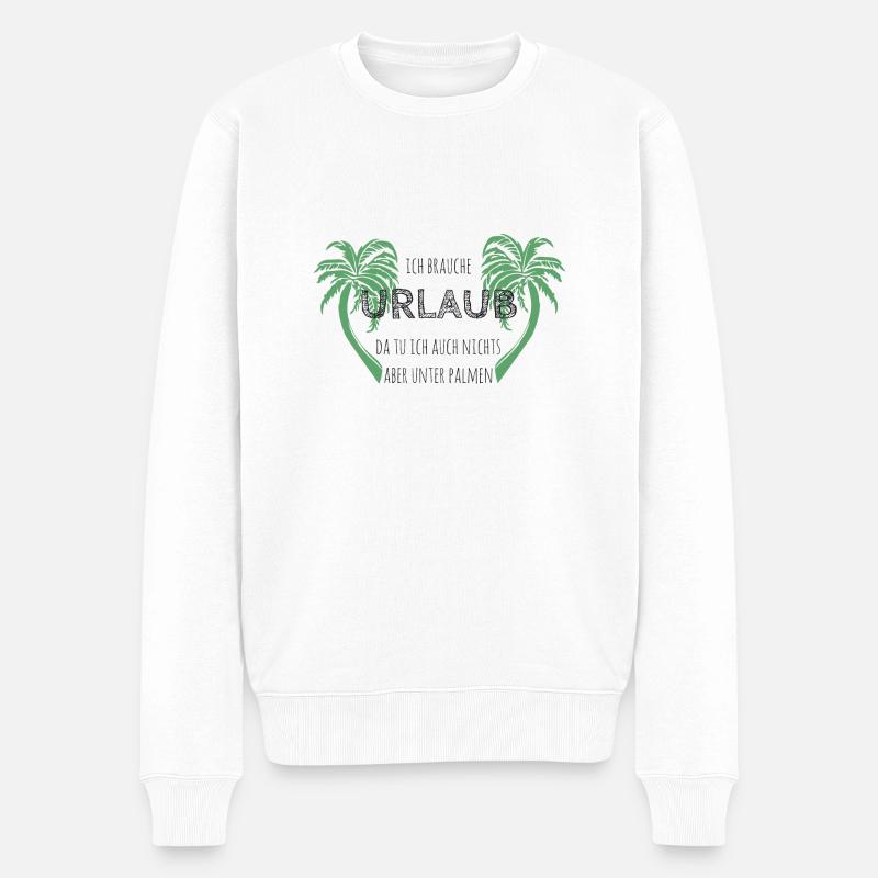 J’ai besoin de vacances - Pull Premium bio Homme - blanc