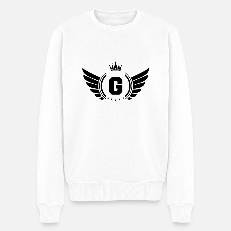 Armoiries G - Pull Premium bio Homme - blanc