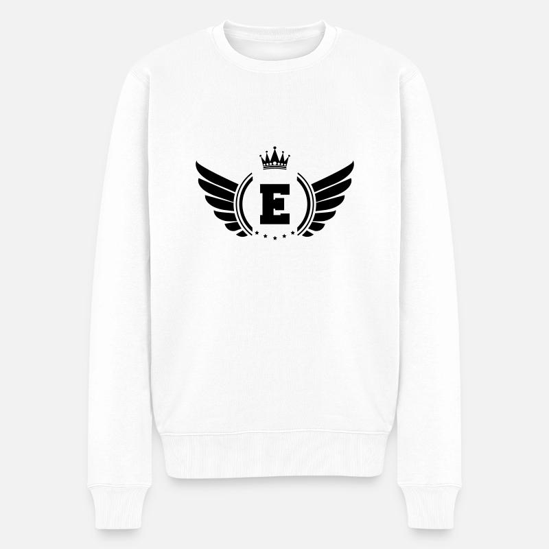 armoiries E - Pull Premium bio Homme - blanc