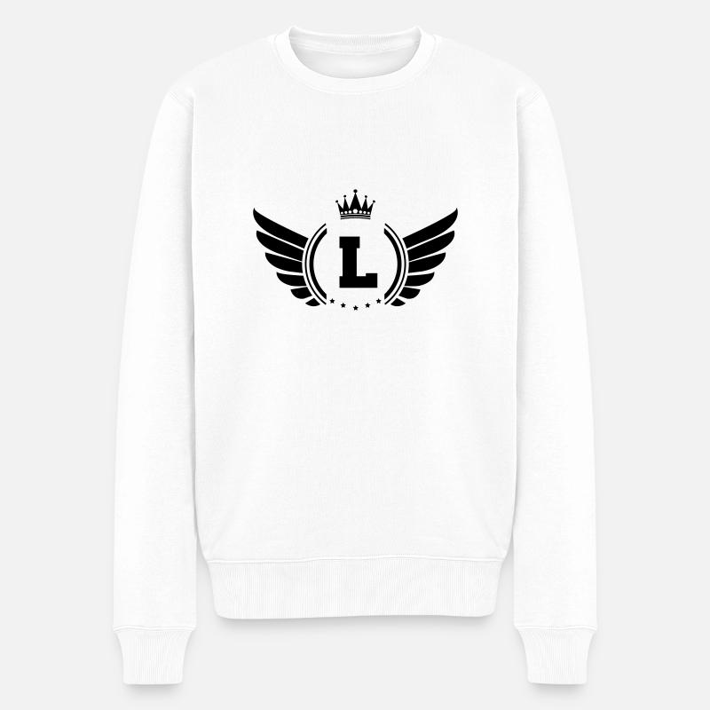 wappen L - Männer Premium Bio Pullover - Weiß