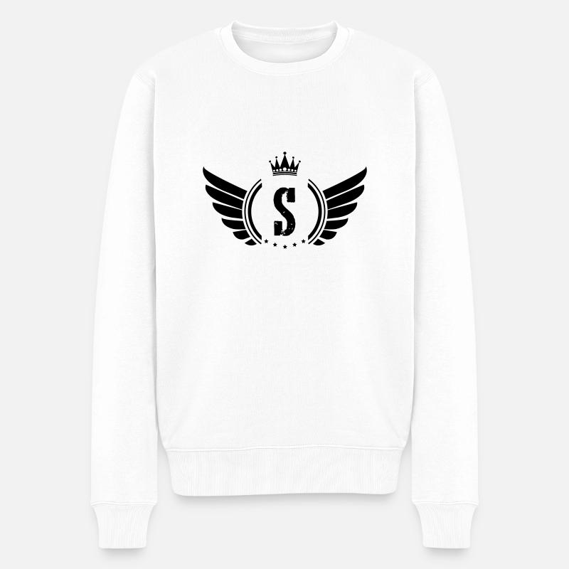 wappen s - Männer Premium Bio Pullover - Weiß
