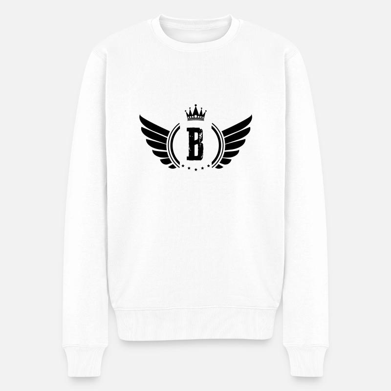 Armoiries B - Pull Premium bio Homme - blanc