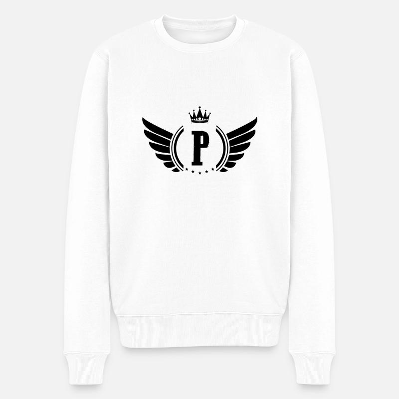 Armoiries P - Pull Premium bio Homme - blanc