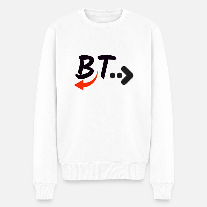 BT. Now ist beginn - Männer Premium Bio Pullover - Weiß