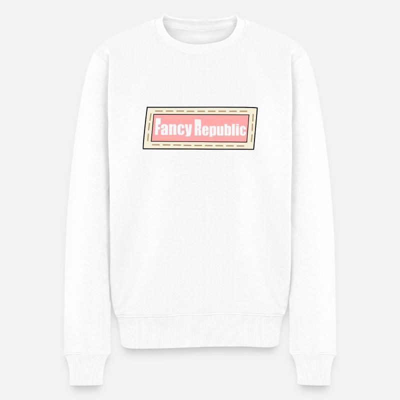 Fancy Republic - Männer Premium Bio Pullover - Weiß