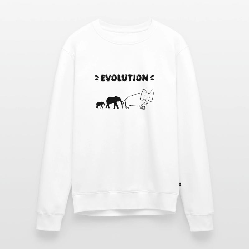 Die Evolution der Elefanten – Lustige Stadien der Evolution. Männer Premium Bio Pullover