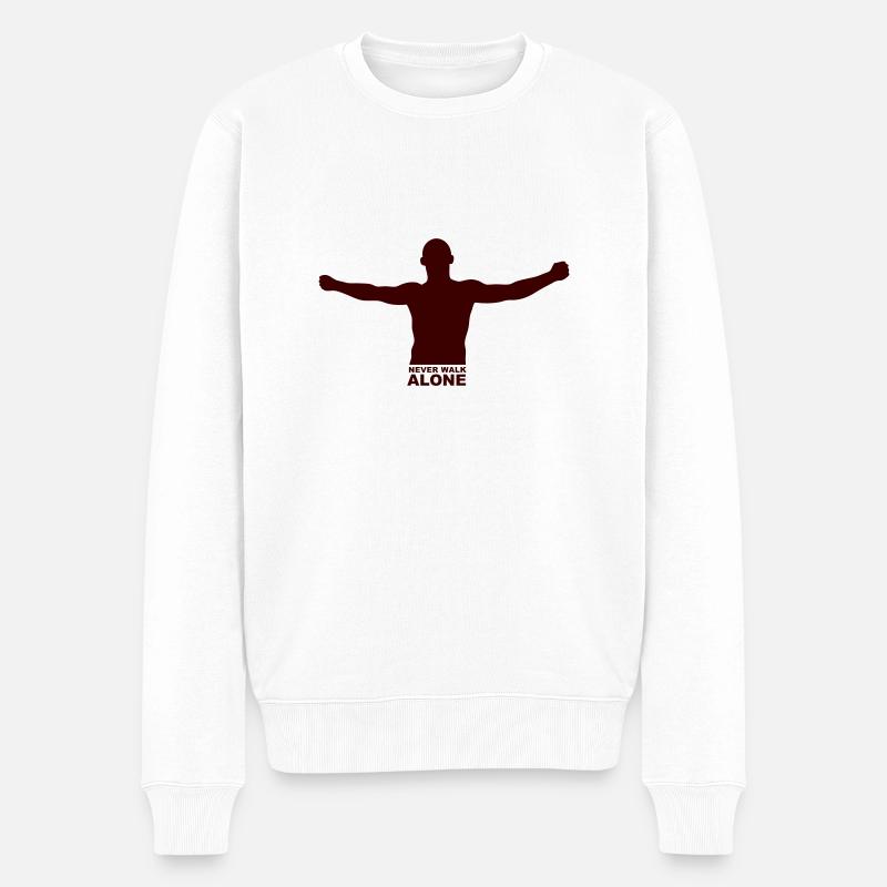 hool_neveralone - Männer Premium Bio Pullover - Weiß
