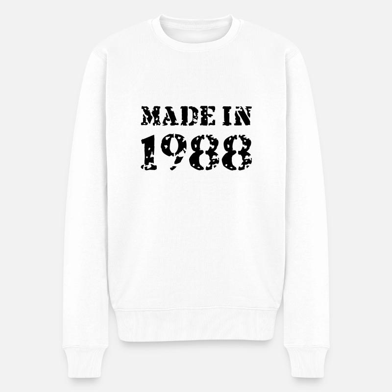 Made in 1988 - Pull Premium bio Homme - blanc