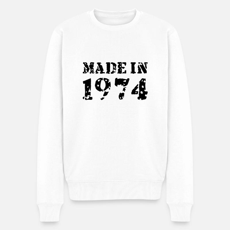 Made in 1974 - Pull Premium bio Homme - blanc