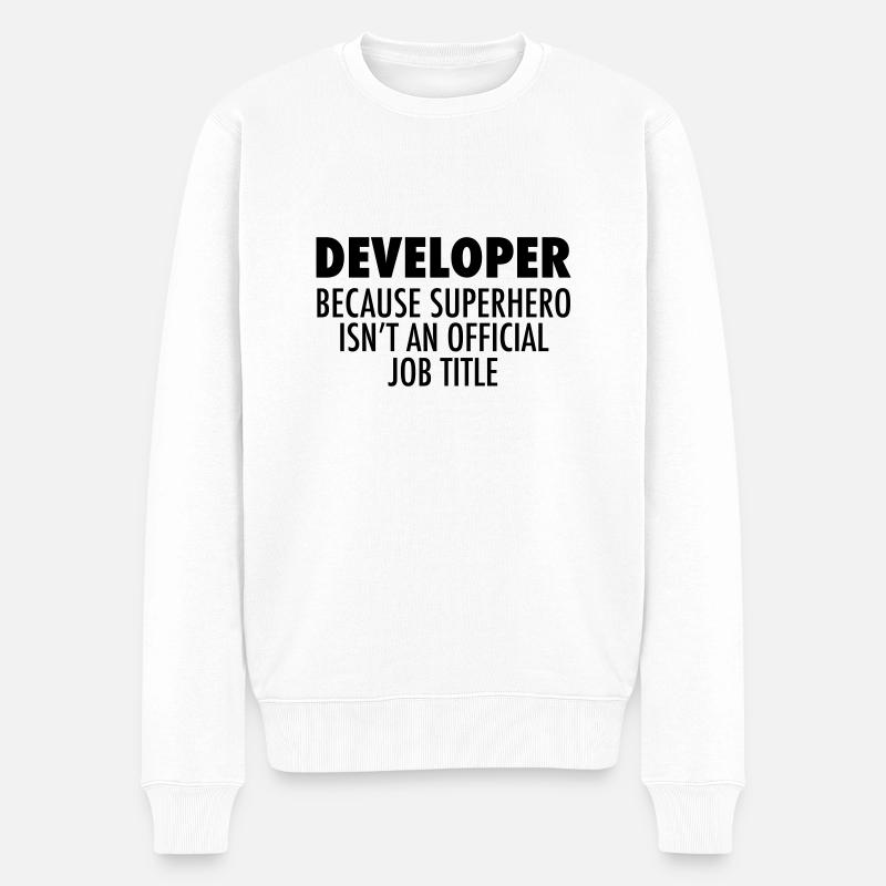 Developer - Pull Premium bio Homme - blanc