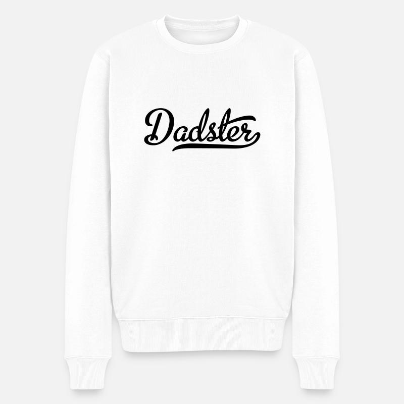 Dadster - Männer Premium Bio Pullover - Weiß